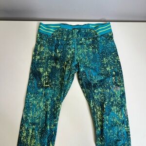 The North Face Teal and Lime Leggings